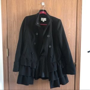 Xhilaration Ruffled Peacoat